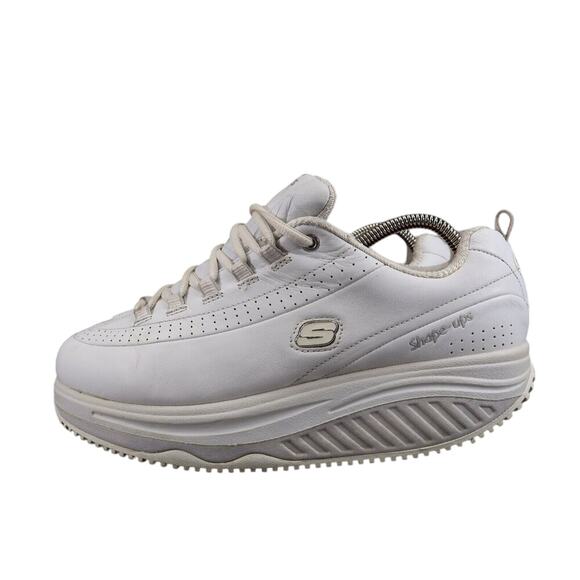 Skechers Shoes Womens 9 Shape Up Sneaker Work Slip Resistant Leather White Retro - Picture 5 of 16